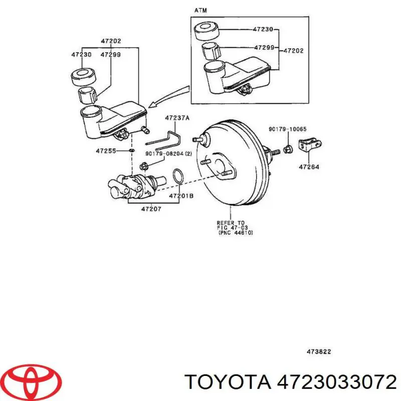 4723033072 Toyota Крышка бачка главного тормозного цилиндра