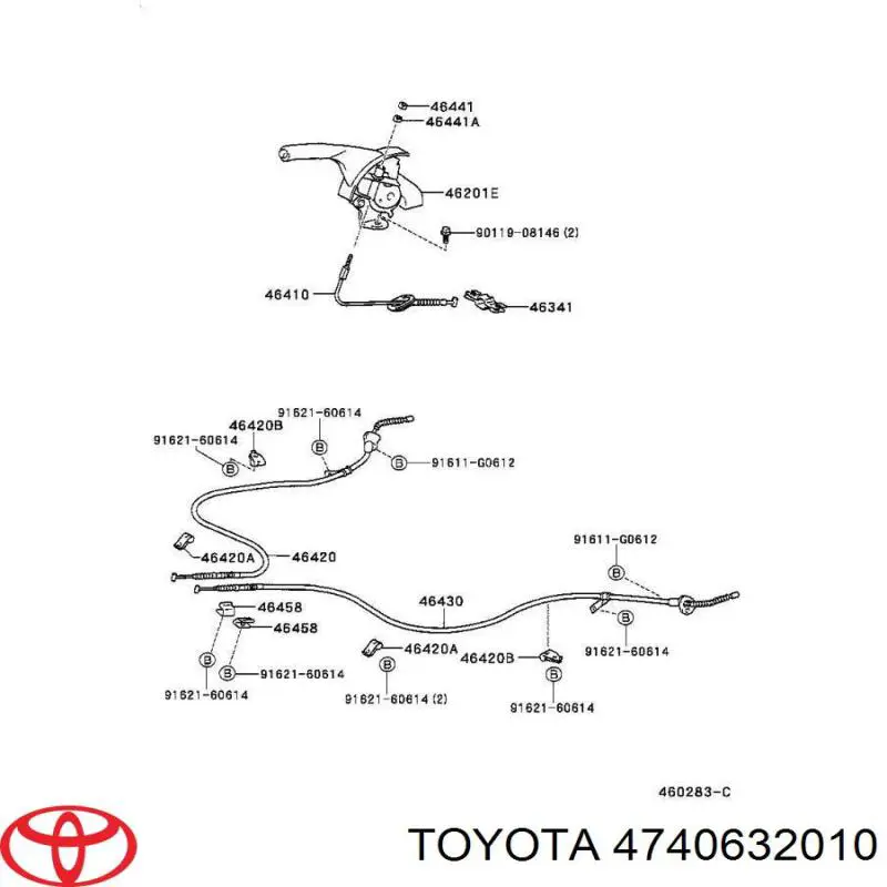 Regulador do freio de tambor traseiro para Toyota Yaris (P10)