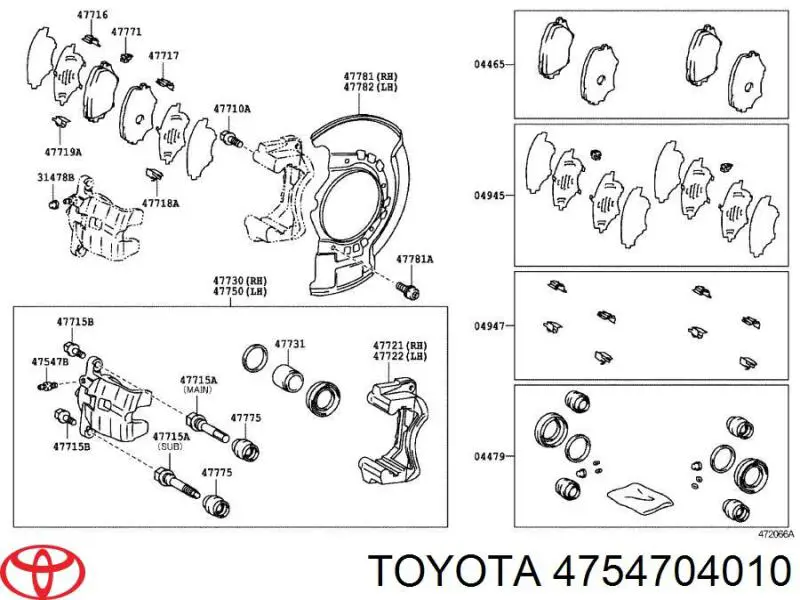 4754704010 Toyota Штуцер прокачки суппорта тормозного заднего
