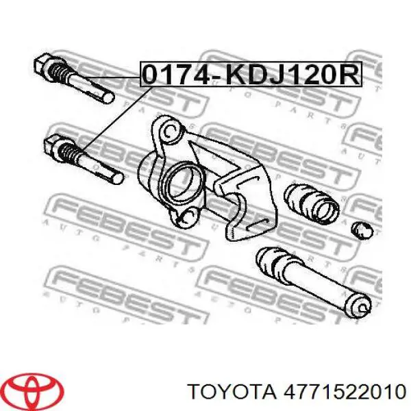 4771522010 Toyota guia de suporte traseiro