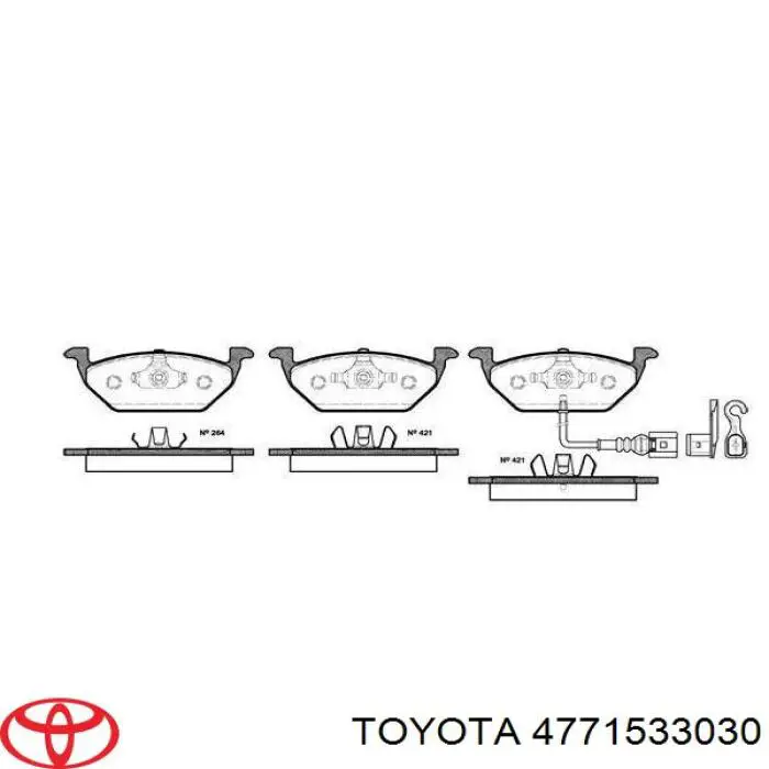 4771533030 Toyota направляющая суппорта переднего нижняя