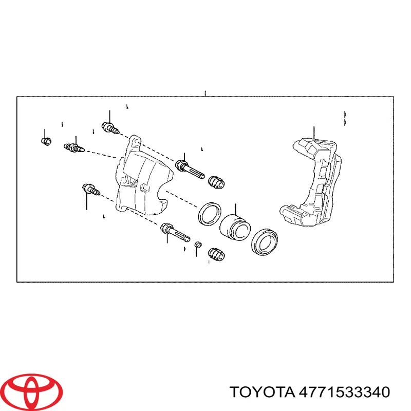 Направляющая суппорта переднего нижняя на Toyota Camry V40