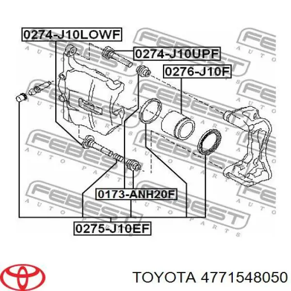 Направляющая суппорта переднего верхняя Toyota 4771548050 цена, от 6.36 USD