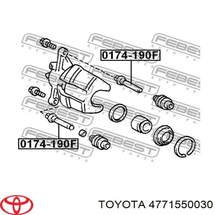 Направляющая суппорта переднего верхняя Toyota 4771550030 цена, от 5.24 USD