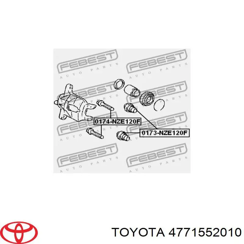 Направляющая суппорта переднего 4771552010 Toyota