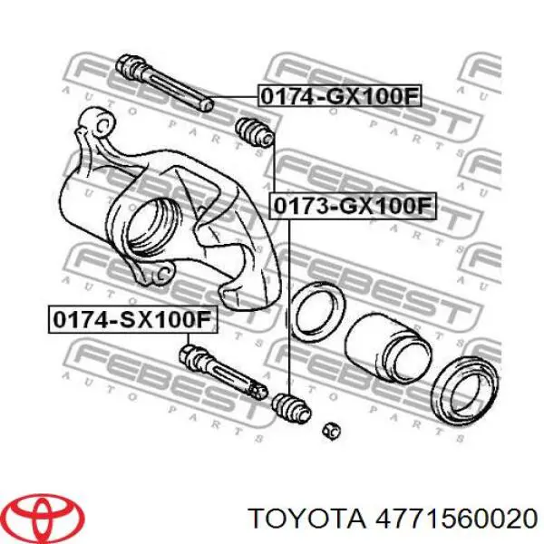 4771560020 Toyota направляющая суппорта заднего нижняя