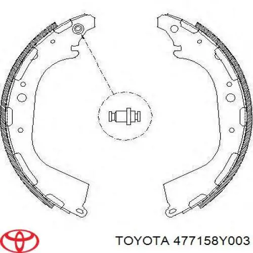 477158Y003 Toyota Направляющая суппорта заднего