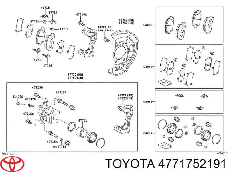 4771752191 Toyota 