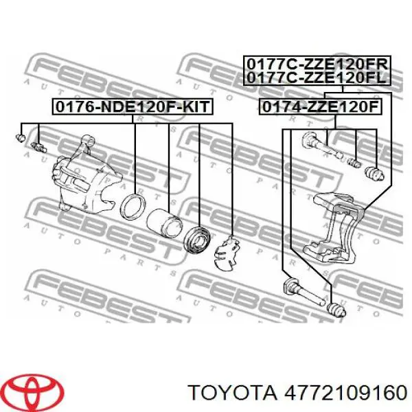 Купить 4772109160 Toyota Скоба тормозного суппорта переднего