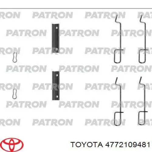 4772109481 Toyota braçadeira do freio de suporte dianteiro