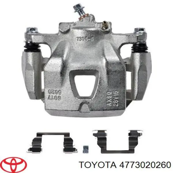 4773020260 Toyota Суппорт тормозной задний правый