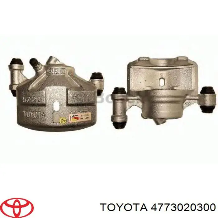 4773020300 Toyota суппорт тормозной передний правый