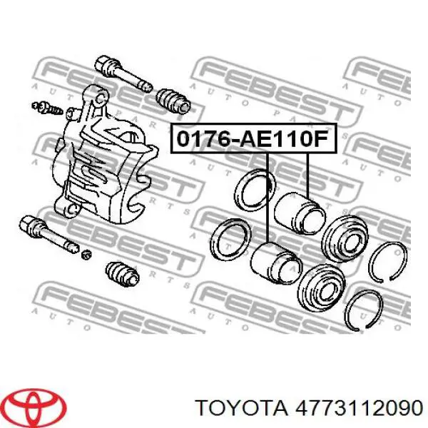 4773112090 Toyota поршень суппорта тормозного переднего