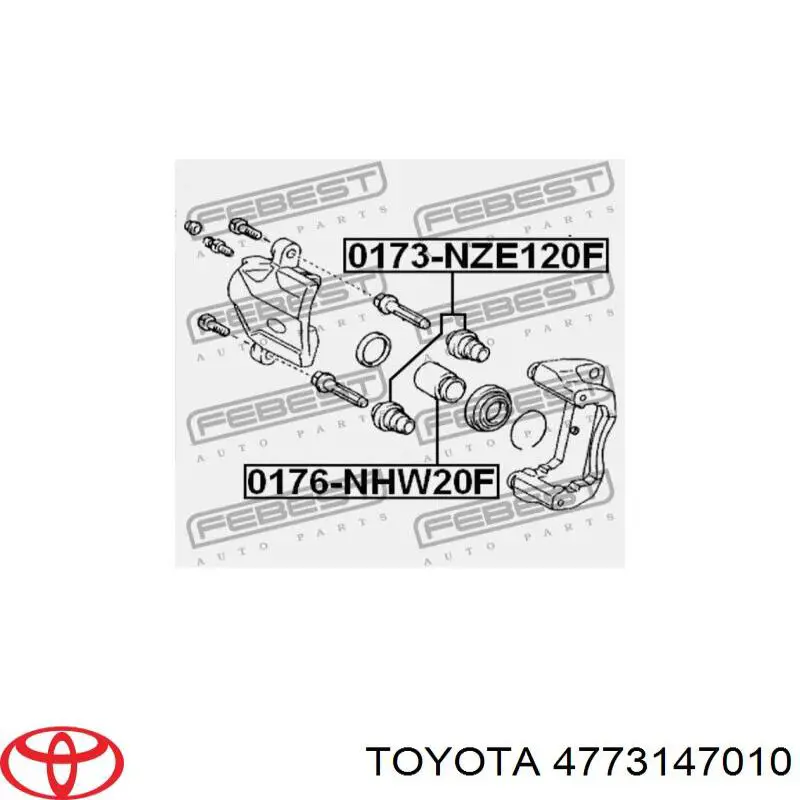 Pistão de suporte do freio dianteiro para Toyota Prius (NHW20)