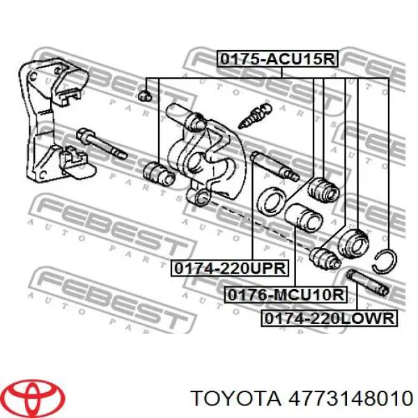 Поршень суппорта тормозного заднего Toyota 4773148010