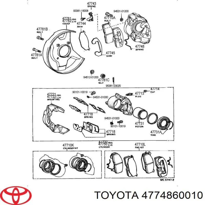  4774860010 Toyota