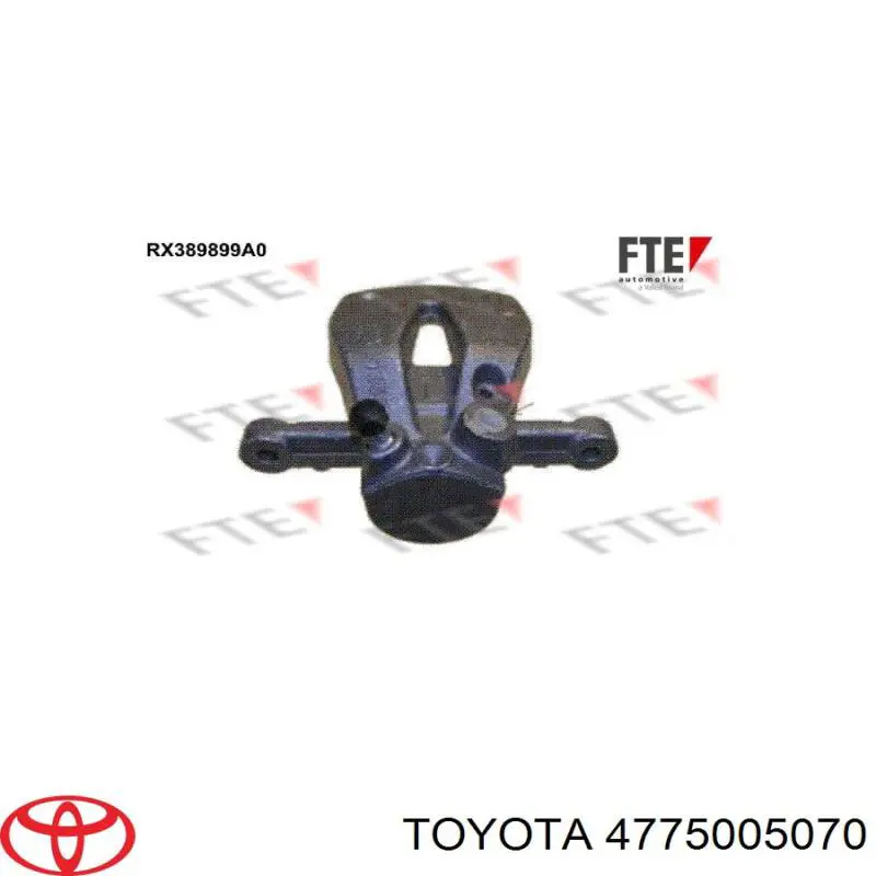 4775005070 Toyota suporte do freio traseiro esquerdo