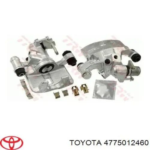 4775012460 Toyota суппорт тормозной задний левый