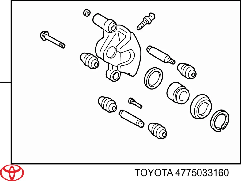 Суппорт тормозной задний левый 4775033160 Toyota