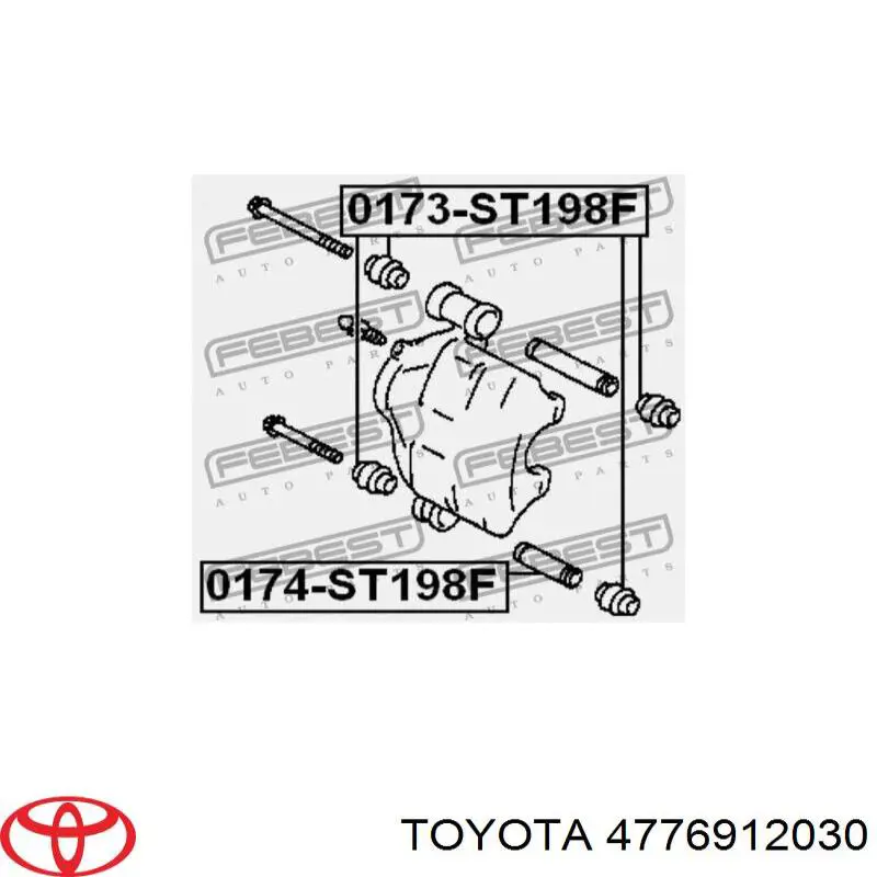 Втулка суппорта тормозного переднего Toyota 4776912030 цена, от 8.71 USD