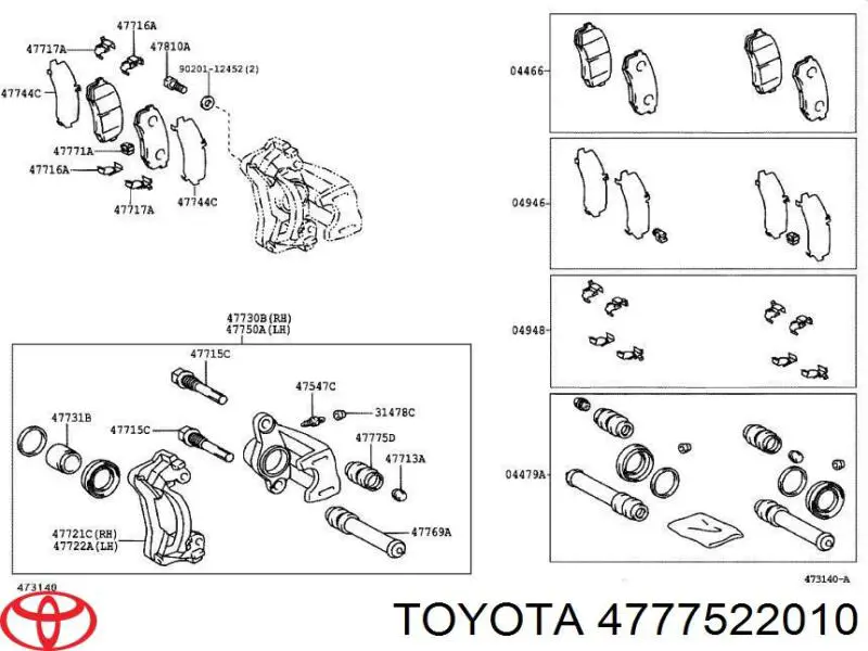Купить 4777522010 Toyota Пыльник направляющей суппорта тормозного заднего