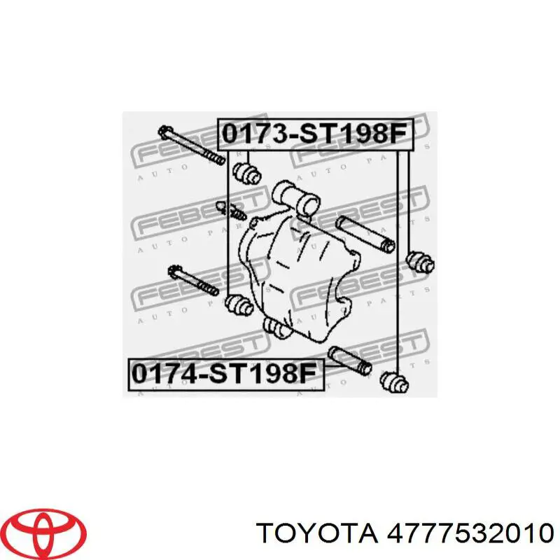 Пыльник направляющей суппорта тормозного переднего Toyota 4777532010 цена, от 5.32 USD