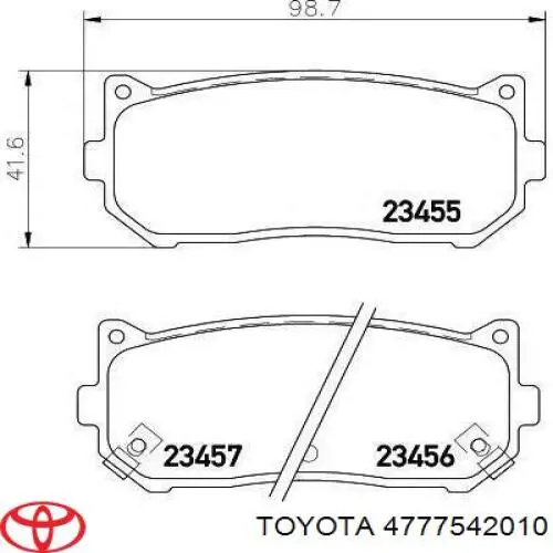 4777542010 Toyota Пыльник направляющей суппорта тормозного переднего