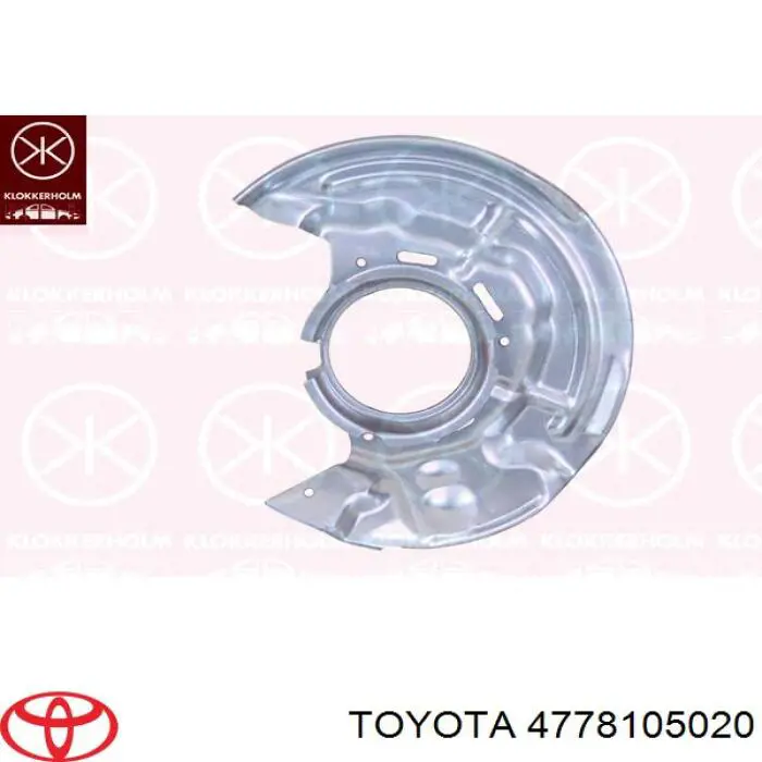 4778105020 Toyota защита тормозного диска переднего правого