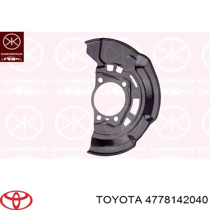 4778142040 Toyota proteção do freio de disco dianteiro direito