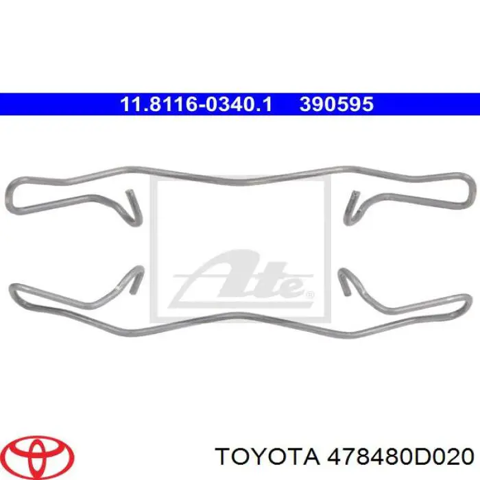 478480D020 Toyota пружинная защелка суппорта
