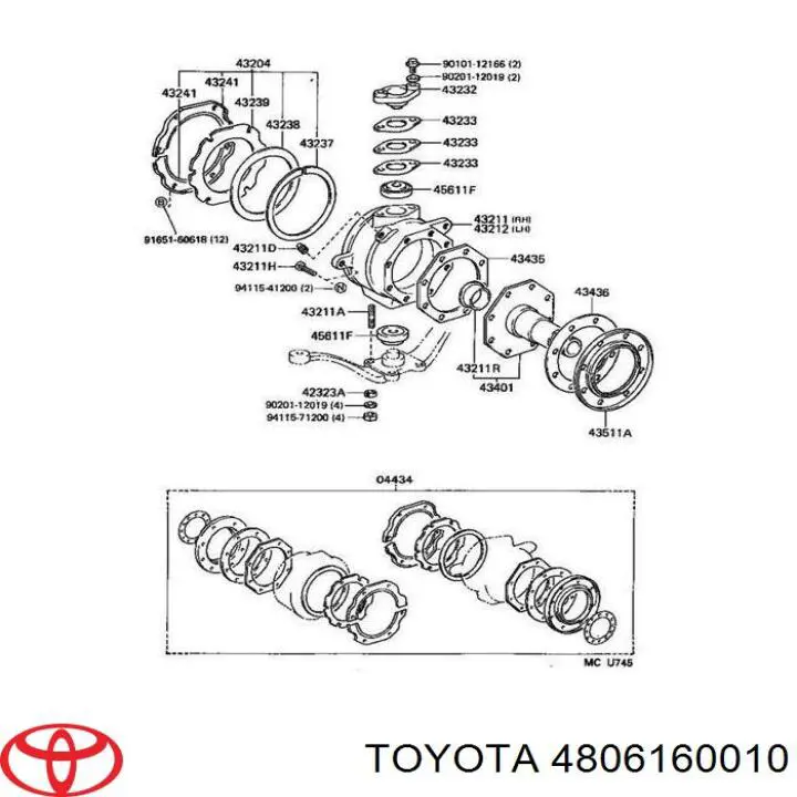 4806160010 Toyota сайлентблок переднего нижнего рычага