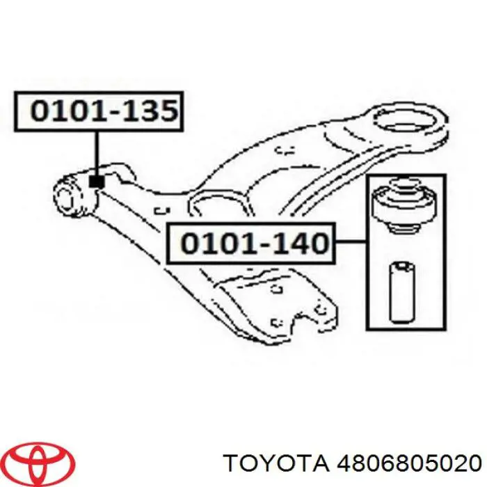 Правый рычаг передней нижней подвески Toyota 4806805020 цена, от 23.96 USD