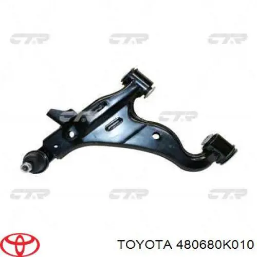 480680K010 Toyota braço oscilante inferior direito de suspensão dianteira