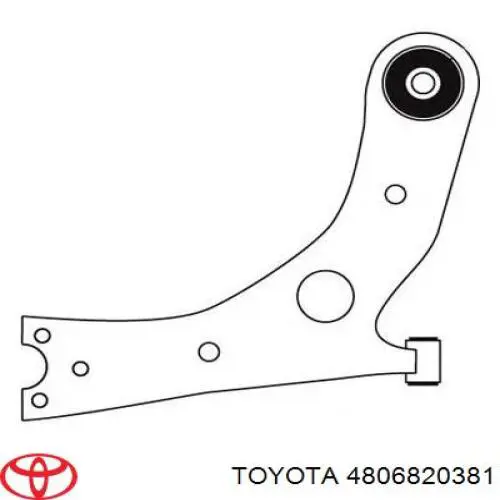 Рычаг передней подвески нижний правый 4806820381 Toyota