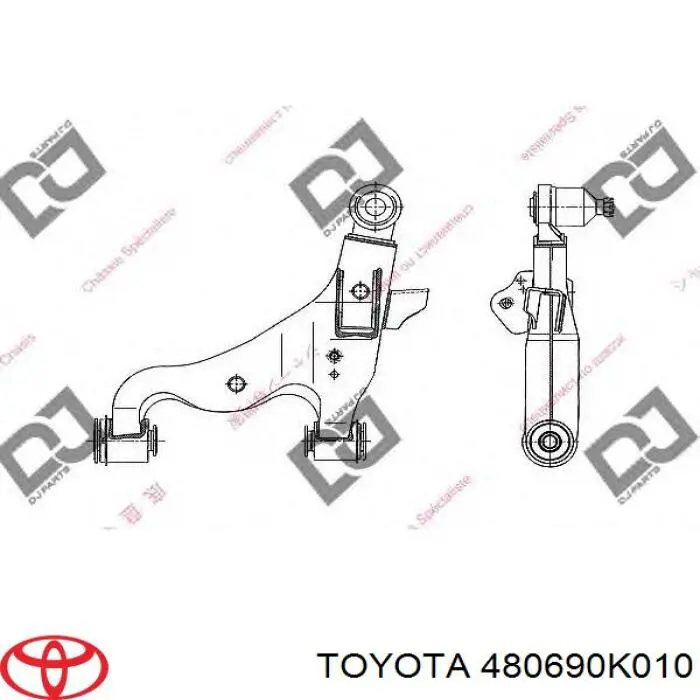 480690K010 Toyota Рычаг передней подвески нижний левый