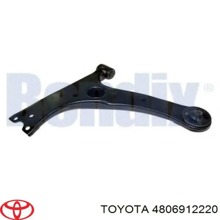 4806912220 Toyota braço oscilante inferior esquerdo de suspensão dianteira