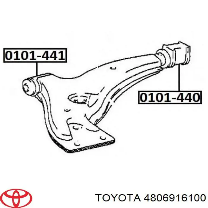 Рычаг передней подвески нижний левый 4806916100 Toyota