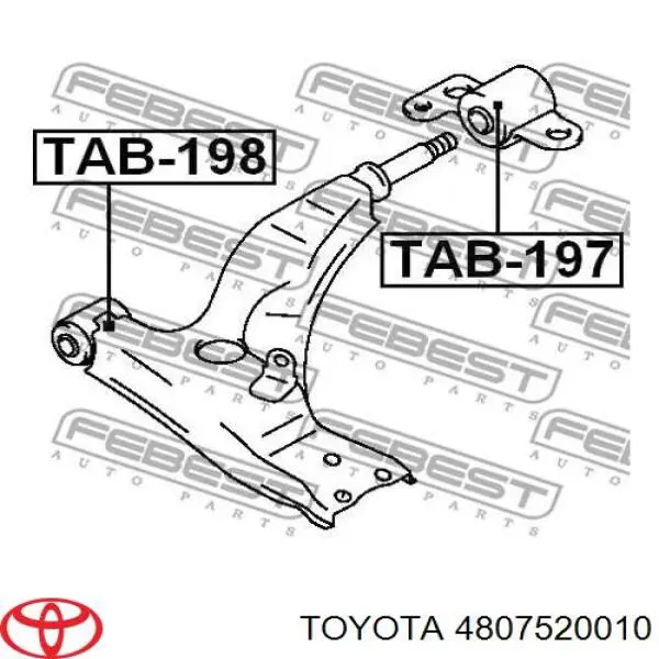 Купить T2408WRB RBI Сайлентблок нижний передней подвески