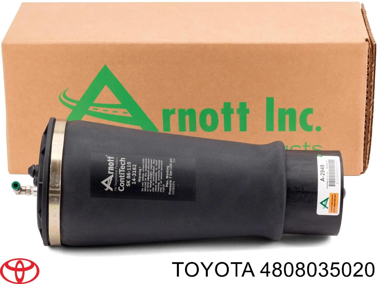 4808035020 Toyota coxim pneumático (suspensão de lâminas pneumática do eixo traseiro)