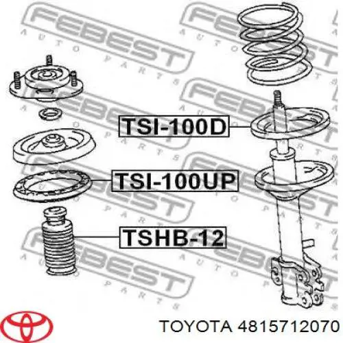 4815712070 Toyota проставка (резиновое кольцо пружины передней верхняя)