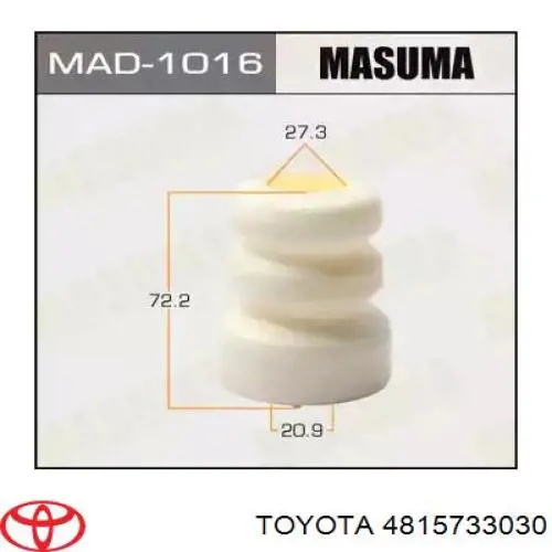 Пыльник амортизатора переднего Toyota 4815707010