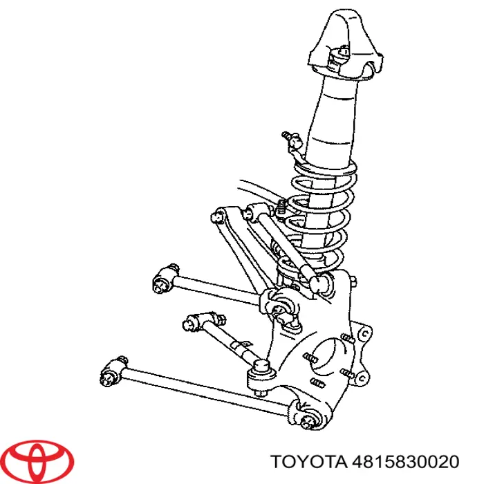 4815830020 Toyota espaçador (anel de borracha da mola dianteira inferior)