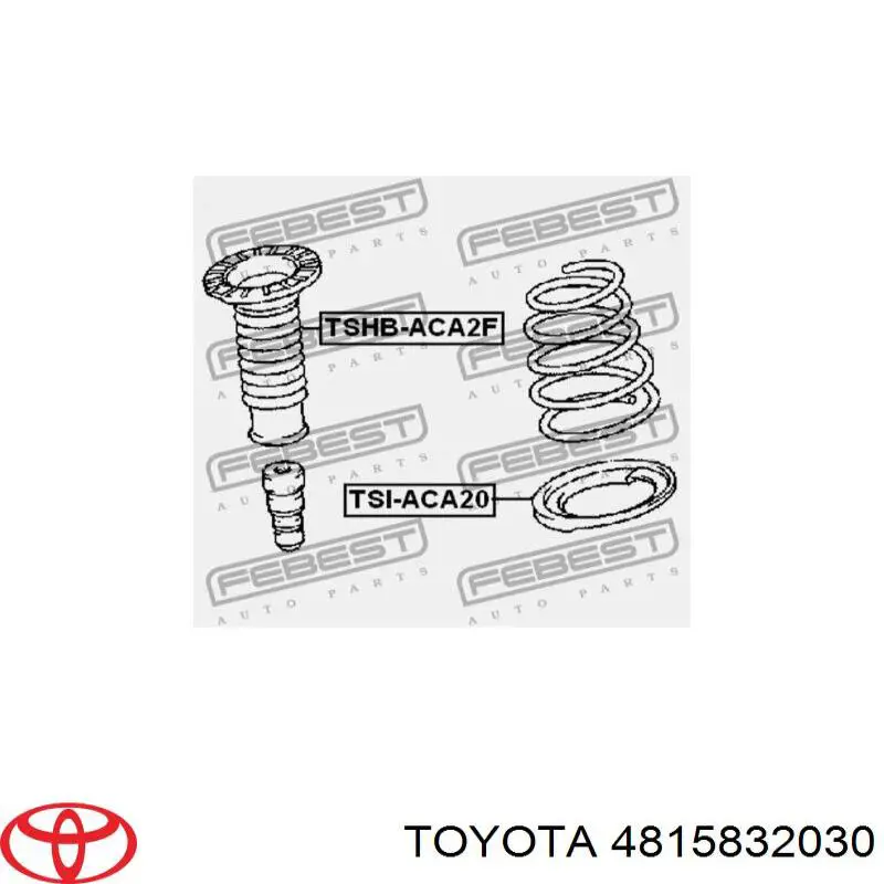 4815832030 Toyota проставка (резиновое кольцо пружины передней верхняя)