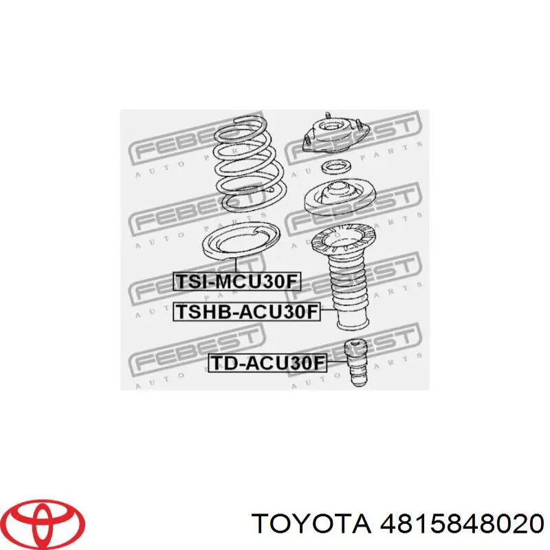 Проставка (резиновое кольцо) пружины передней нижняя 4815848020 Toyota