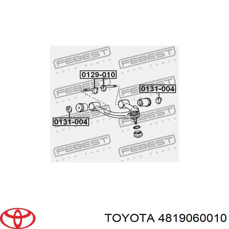 Болт крепления переднего рычага, верхнего Toyota 4819060010 цена, от 11.35 USD