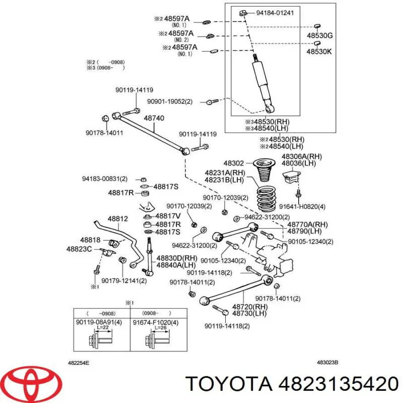 Задняя пружина 4823135420 Toyota