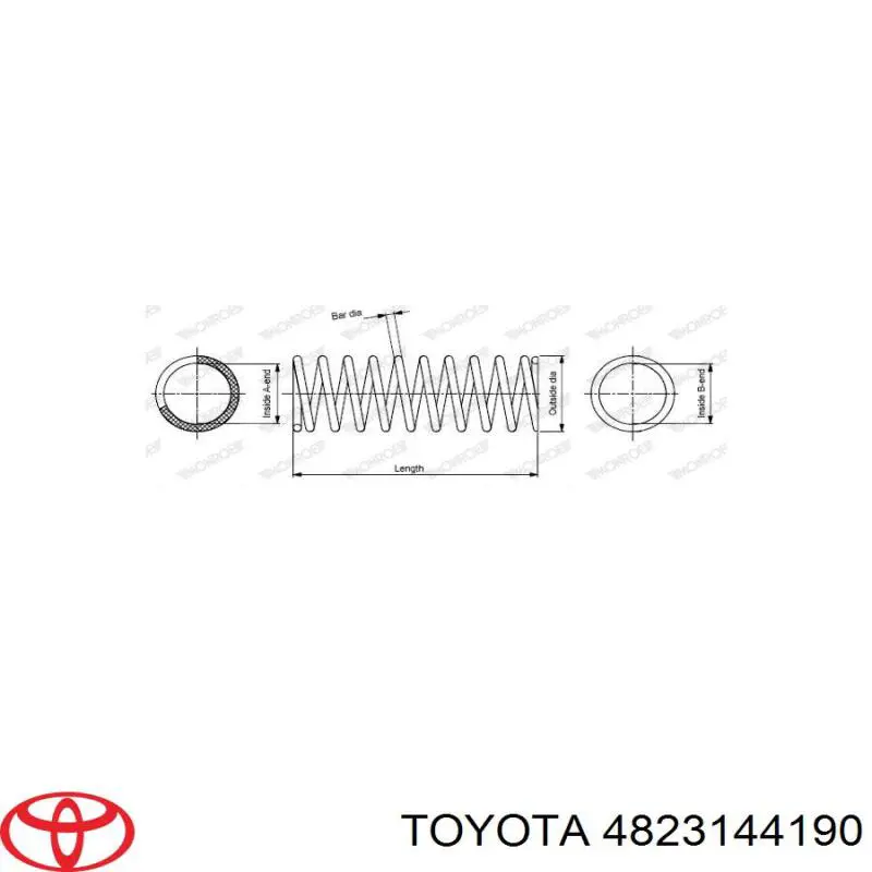 4823144190 Toyota пружина задняя