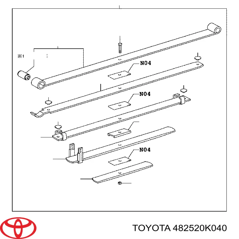 Подушка рессоры межлистовая 482520K040 Toyota