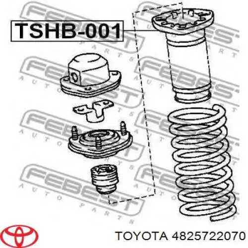 Пыльник амортизатора заднего 4825722070 Toyota