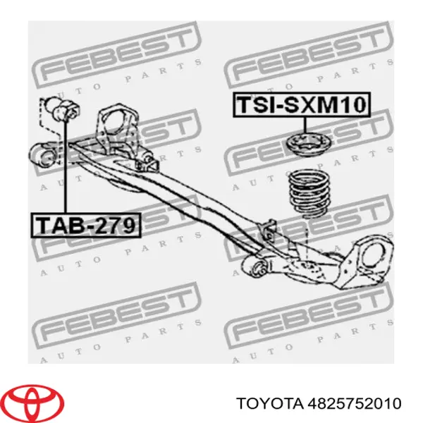 Проставка (резиновое кольцо) пружины задней верхняя на Toyota RAV4 III 